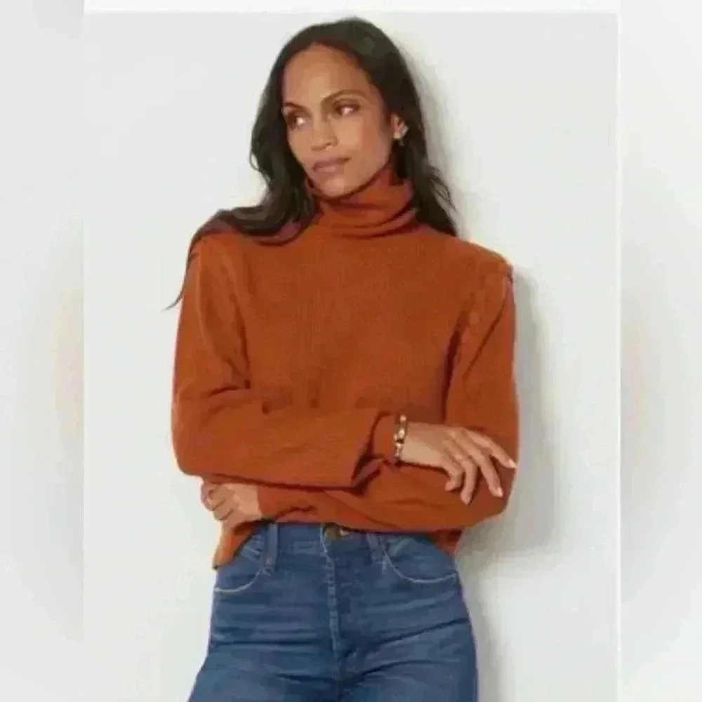 Design History braided turtleneck sweater. Size small.
